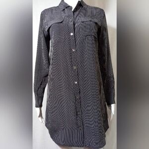 Equipment Striped Silk Shirt Dress